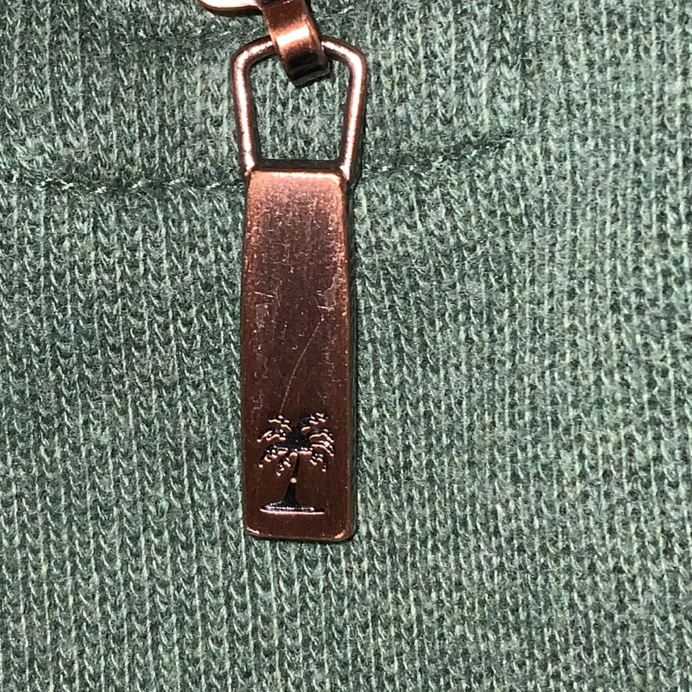 Tommy Bahama ~ Green 1/2 zip collared sweater / sweatshirt - Picture 5 of 10
